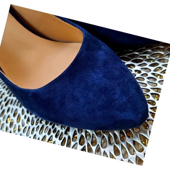 INC International Concepts Shoes - ♦️⬇️ New INC International Concepts Zitah5 Blue Suede Leather Pump Size 10